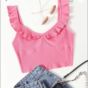 Pink top with fringe